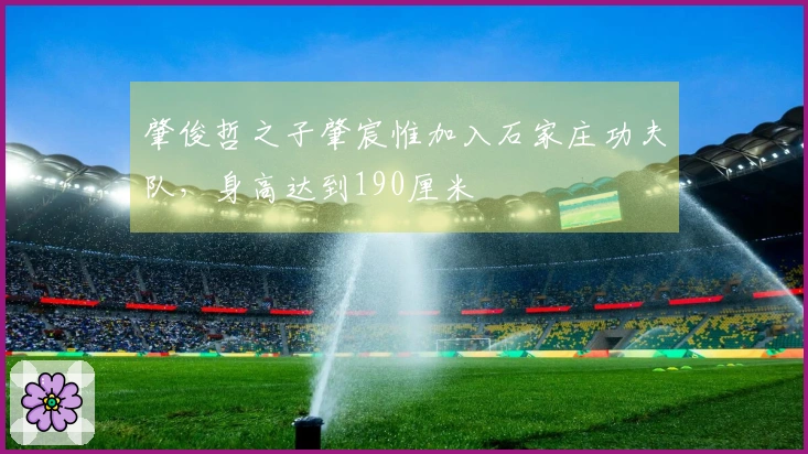 肇俊哲之子肇宸惟加入石家庄功夫队，身高达到190厘米